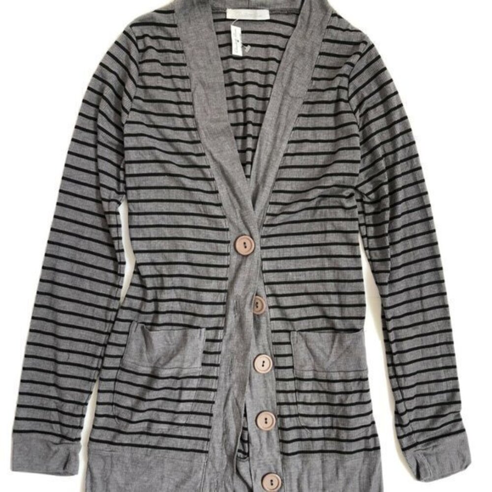 Charlotte Russe Long Gardigan Junior Large Gray St